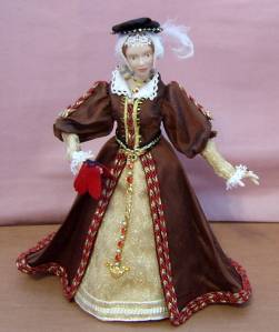 Catherine Parr doll made for the DHMS 'How to Dress' project.