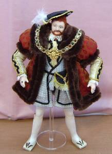 The Henry VIII doll made for the DHMS 'How to Dress' project.