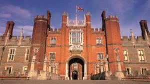 The fantastic Tudor entrance at Hampton Court Palace.